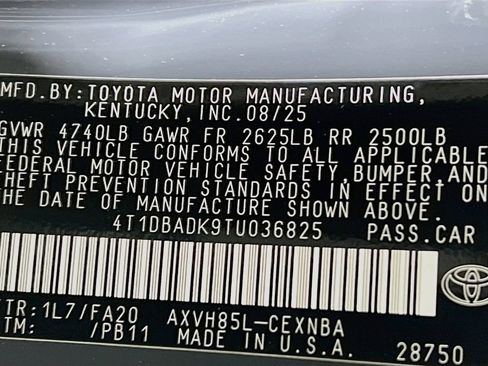 Used 2026 Toyota Camry LE w/ Convenience Package AWD/4WD image 27