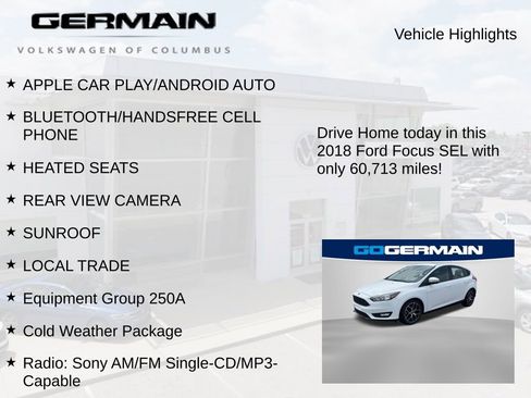 Used 2018 Ford Focus SEL w/ Cold Weather Package FWD image 5