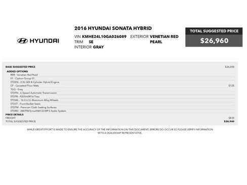 Used 2016 Hyundai Sonata SE FWD image 2