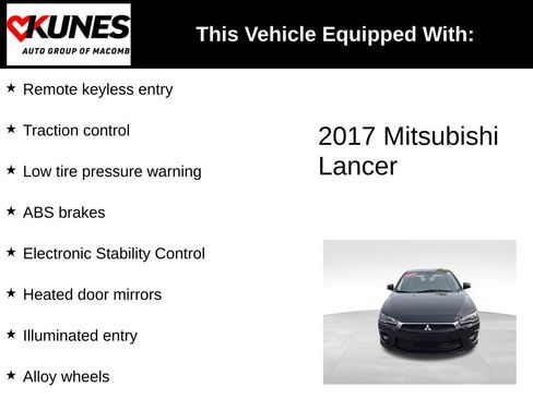 Used 2017 Mitsubishi Lancer ES FWD image 3