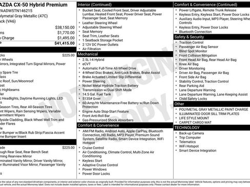 Certified 2026 MAZDA CX-50 AWD 2.5 Hybrid w/ Premium Pkg image 19