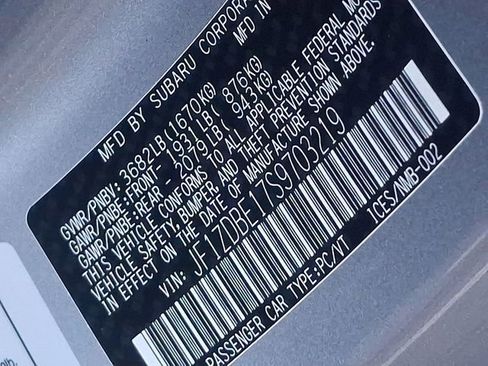 New 2025 Subaru BRZ Limited w/ Popular Package 1 image 9