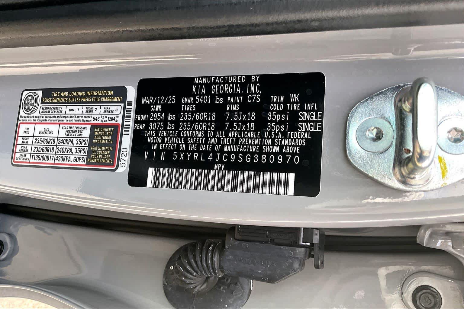 Used 2025 Kia Sorento S w/ Panoramic Sunroof Package FWD image 37