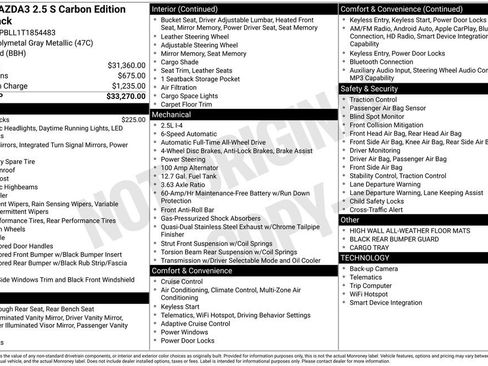 New 2026 MAZDA MAZDA3 Carbon image 33