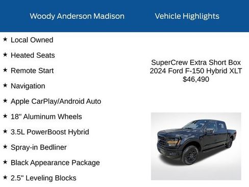 Used 2024 Ford F150 XLT w/ Equipment Group 302A MID AWD/4WD image 2