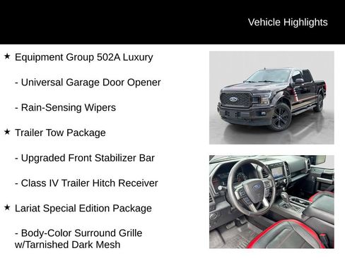 Used 2019 Ford F150 Lariat w/ Equipment Group 502A Luxury AWD/4WD image 16