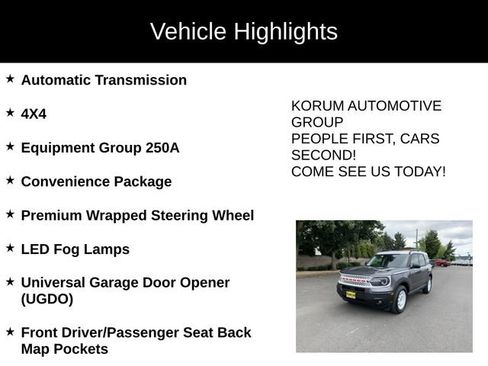 New 2025 Ford Bronco Sport Heritage w/ Convenience Package image 4