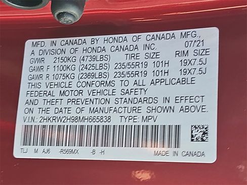 Used 2021 Honda CR-V Touring image 18