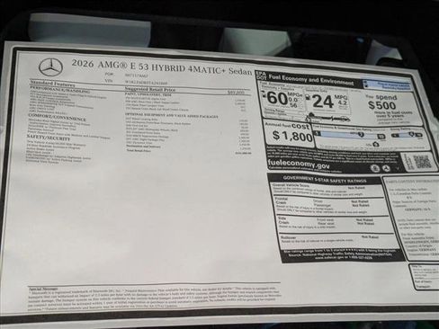 New 2026 Mercedes-Benz E 53 AMG e 4MATIC Sedan image 19