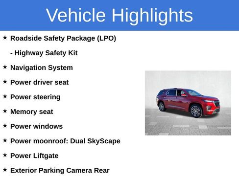 Certified 2023 Chevrolet Traverse High Country w/ LPO, Floor Liner Package image 6