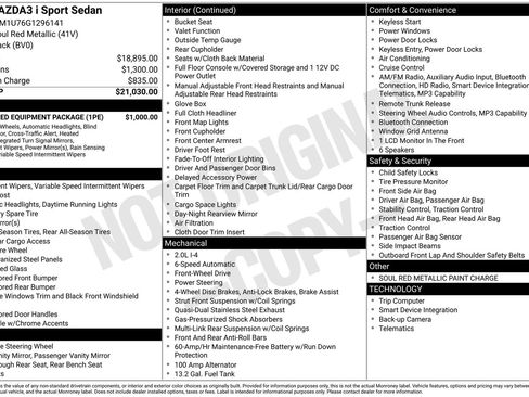 Used 2016 MAZDA MAZDA3 i Sport w/ Preferred Equipment Package image 11