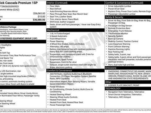 Certified 2016 Buick Cascada Premium image 10
