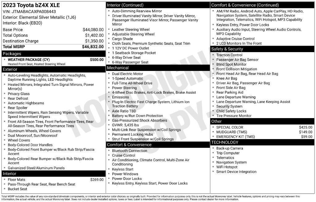 Used 2023 Toyota bZ4X AWD w/ Weather Package image 3