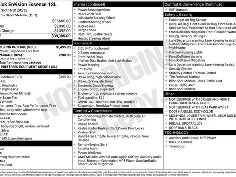 Used 2022 Buick Envision Essence w/ Sport Touring Package image 27