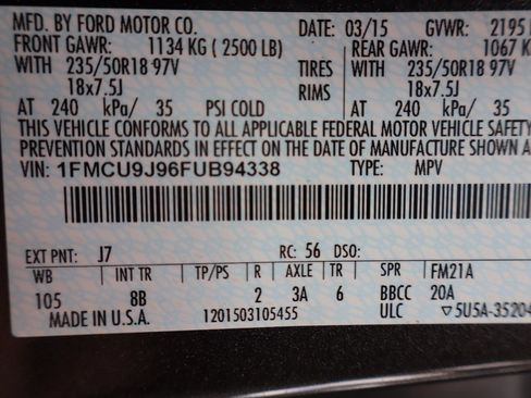 Used 2015 Ford Escape Titanium w/ Equipment Group 301A AWD/4WD image 47