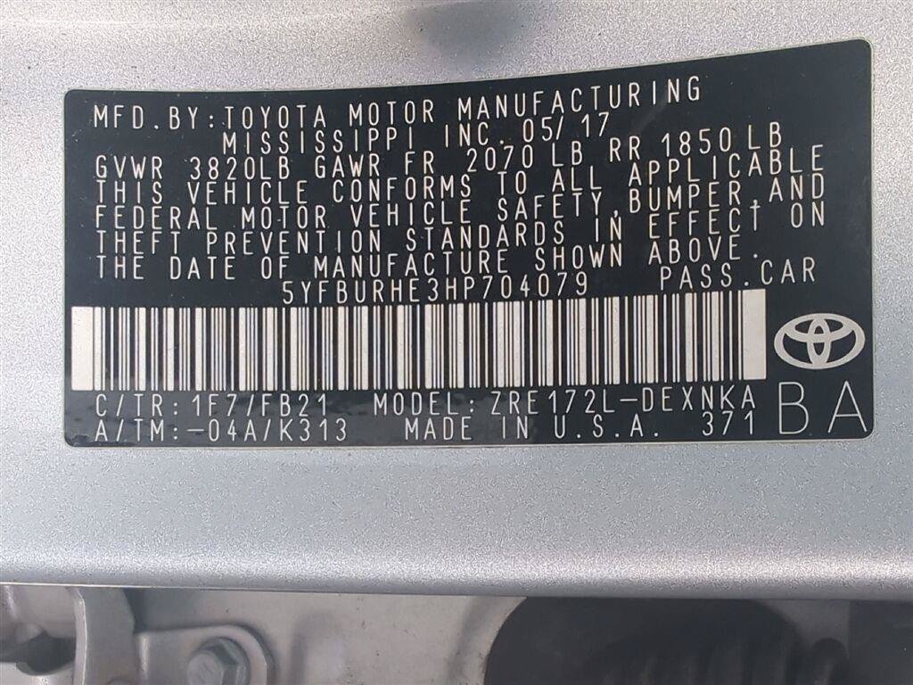 Used 2017 Toyota Corolla LE FWD image 7