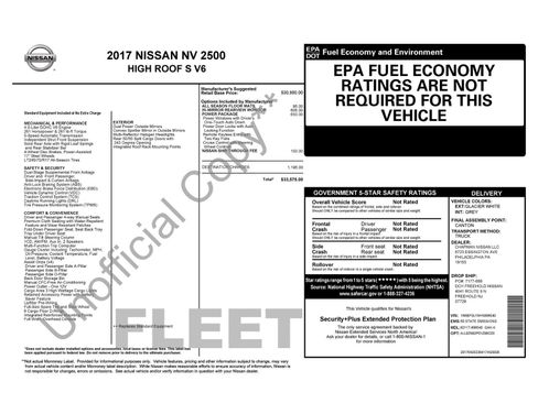 Used 2017 Nissan NV 2500 S w/ Power Basic Package image 3