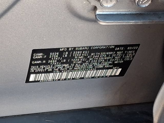 Certified 2022 Subaru Outback Wilderness AWD/4WD image 29