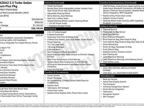 Certified 2023 MAZDA MAZDA3 2.5 Turbo Sedan w/Premium Plus AWD/4WD image 31
