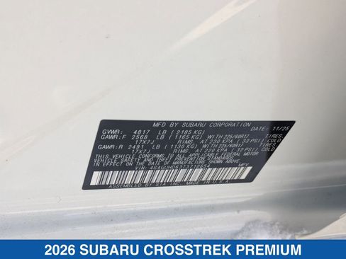 Certified 2026 Subaru Crosstrek 2.0i Premium image 29