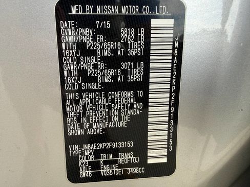 Used 2015 Nissan Quest SV FWD image 41