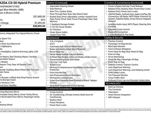 Used 2025 MAZDA CX-50 AWD 2.5 Hybrid w/ Premium Pkg image 35