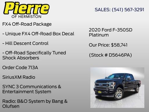 Used 2020 Ford F350 Platinum w/ FX4 Off-Road Package image 5