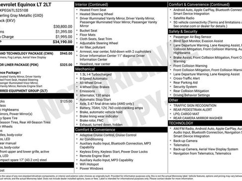 New 2026 Chevrolet Equinox LT w/ Safety and Technology Package AWD/4WD image 10