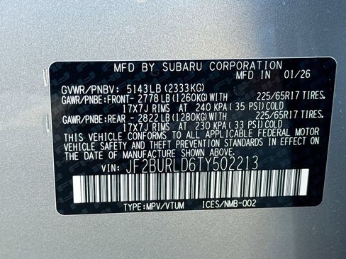 New 2026 Subaru Outback Wilderness AWD/4WD image 43