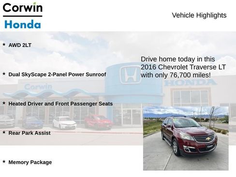 Used 2016 Chevrolet Traverse LT AWD/4WD image 7