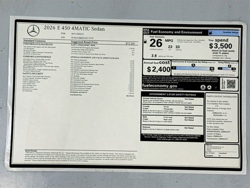 New 2026 Mercedes-Benz E 450 4MATIC Sedan image 9