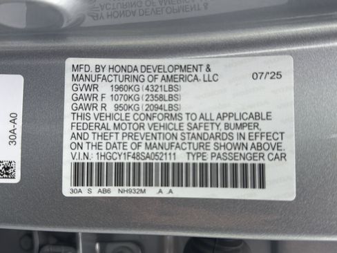 Certified 2025 Honda Accord SE image 36