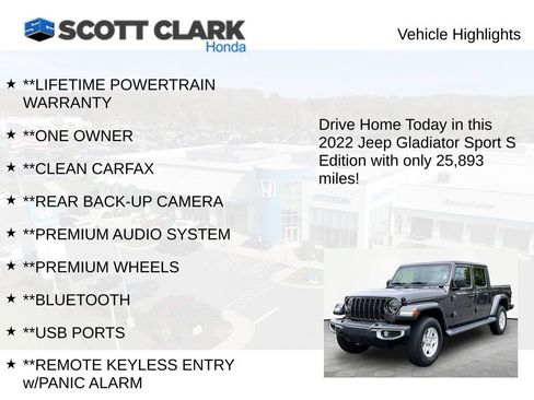 Used 2022 Jeep Gladiator Sport AWD/4WD image 12