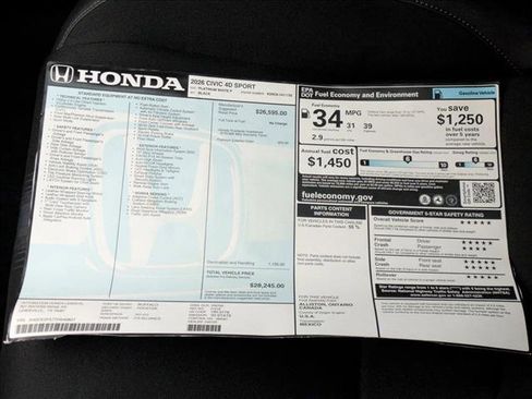 New 2026 Honda Civic Sport image 17