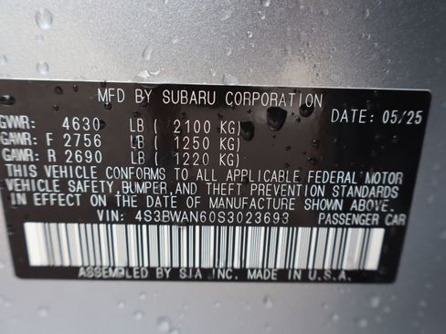 New 2025 Subaru Legacy Limited w/ Popular Package #3 image 21