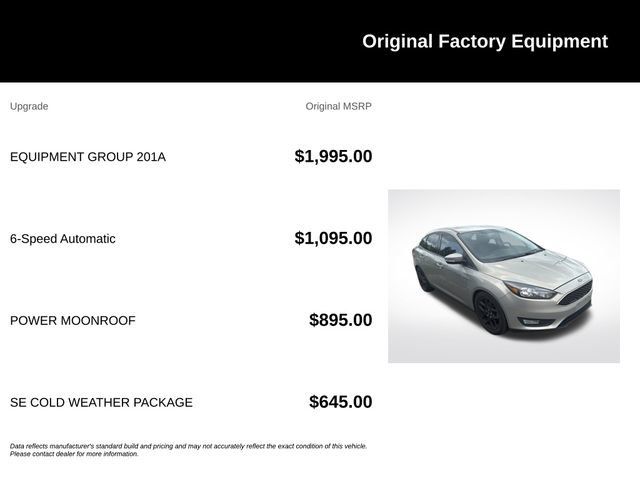 Used 2016 Ford Focus SE w/ Equipment Group 201A FWD image 7