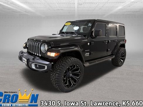 Used 2021 Jeep Wrangler Unlimited Sahara w/ Uconnect 4C Nav & Sound Group AWD/4WD image 1
