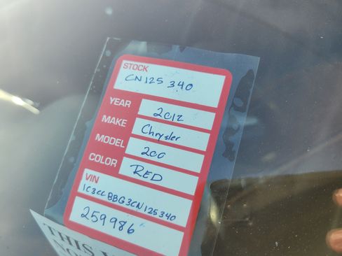 Used 2012 Chrysler 200 Touring w/ Cold Weather Group FWD image 10