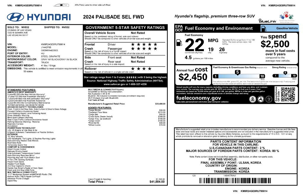 Used 2024 Hyundai Palisade SEL FWD image 4