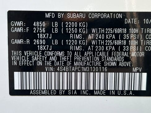 Used 2021 Subaru Outback Touring image 31