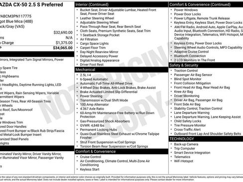 Used 2023 MAZDA CX-50 2.5 S w/ Preferred Plus Pkg image 7