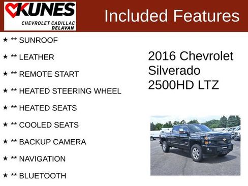 Used 2016 Chevrolet Silverado 2500 LTZ w/ Duramax Plus Package AWD/4WD image 3