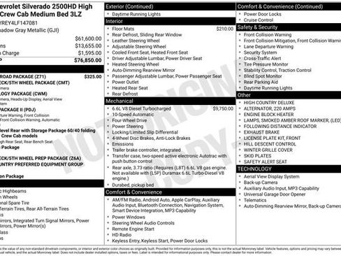 Used 2020 Chevrolet Silverado 2500 High Country w/ Z71 Off-Road Package image 36