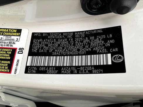 Used 2021 Lexus ES 250 w/ Luxury Package image 35