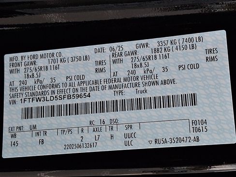 Certified 2025 Ford F150 XLT w/ Equipment Group 302A MID image 28