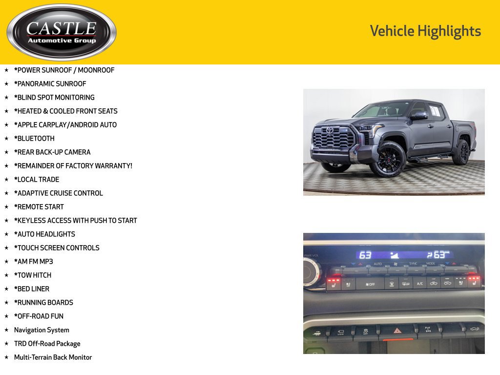Used 2025 Toyota Tundra Platinum w/ TRD Off-Road Package AWD/4WD image 3