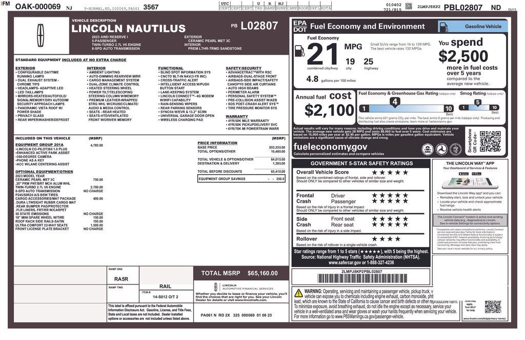 Used 2023 Lincoln Nautilus Reserve w/ Equipment Group 201A AWD/4WD image 47