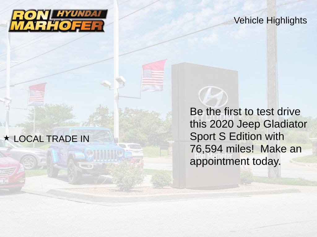 Used 2020 Jeep Gladiator Sport w/ Quick Order Package 24S AWD/4WD image 2