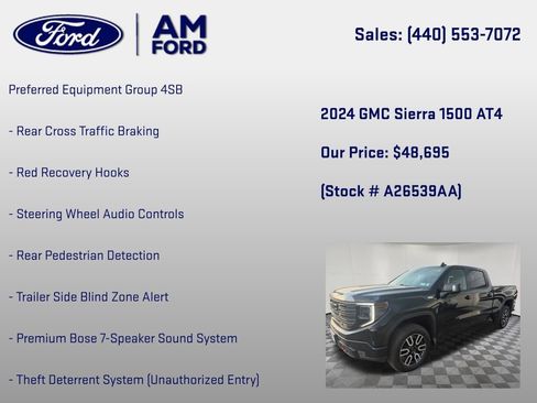 Used 2024 GMC Sierra 1500 AT4 w/ AT4 Preferred Package AWD/4WD image 36
