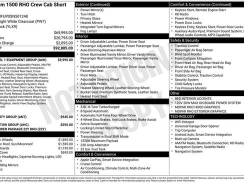 Used 2025 RAM 1500 RHO w/ RHO Level 1 Equipment Group AWD/4WD image 9